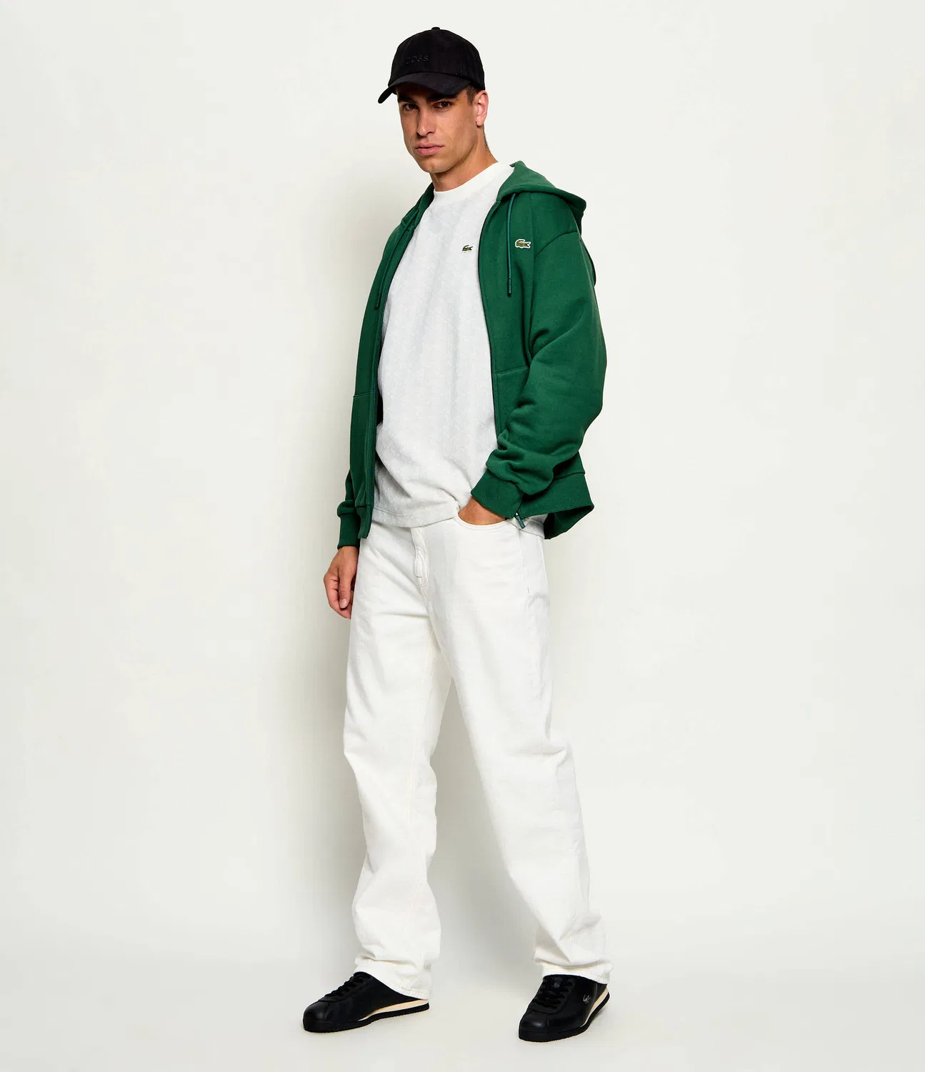 Футболка с круглым вырезом Lacoste, ecru — фото 2