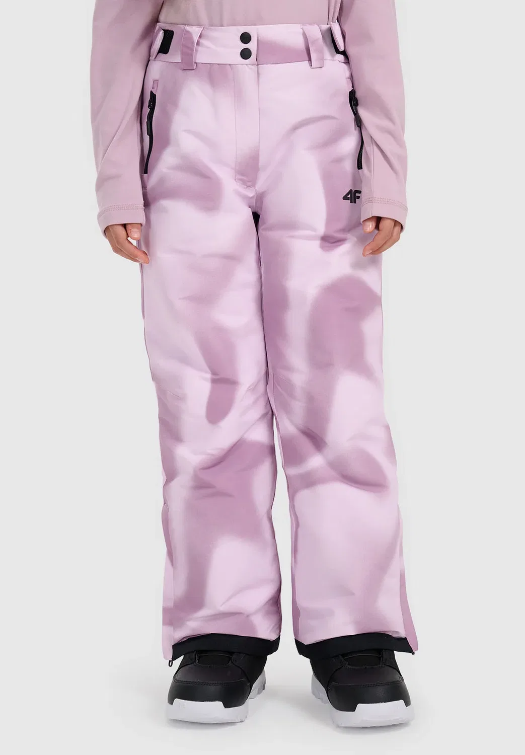 Spodnie Snowboardowe Membrana 10000 Dziewczęce - многоцветный - зимние штаны 4F, Pink-Purple — фото 4