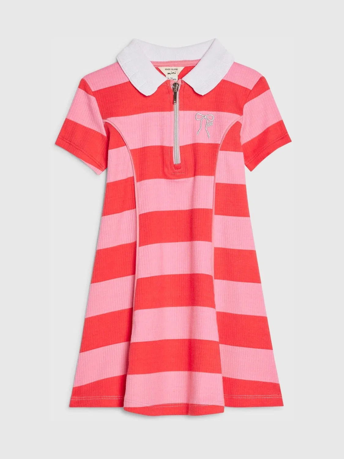 Платье-поло полосатое River Island, розовое