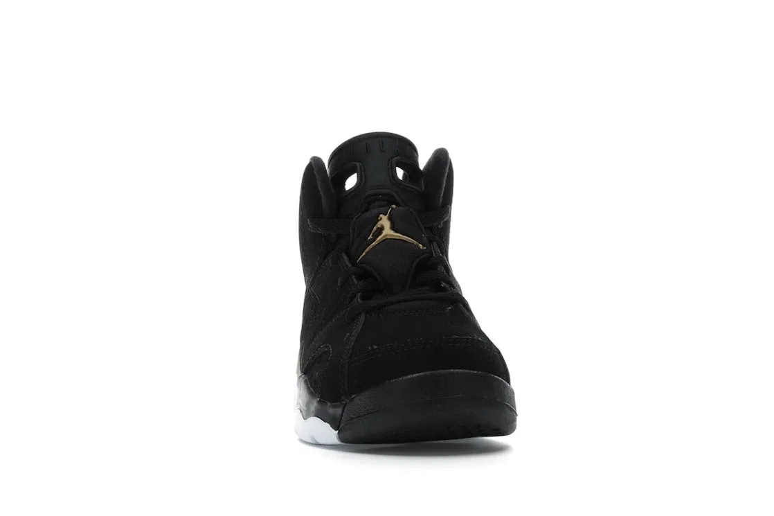 Детские кроссовки Lifestyle с длинным язычком Jordan 6 Retro Jordan, Black/Metallic Gold/Black — фото 2