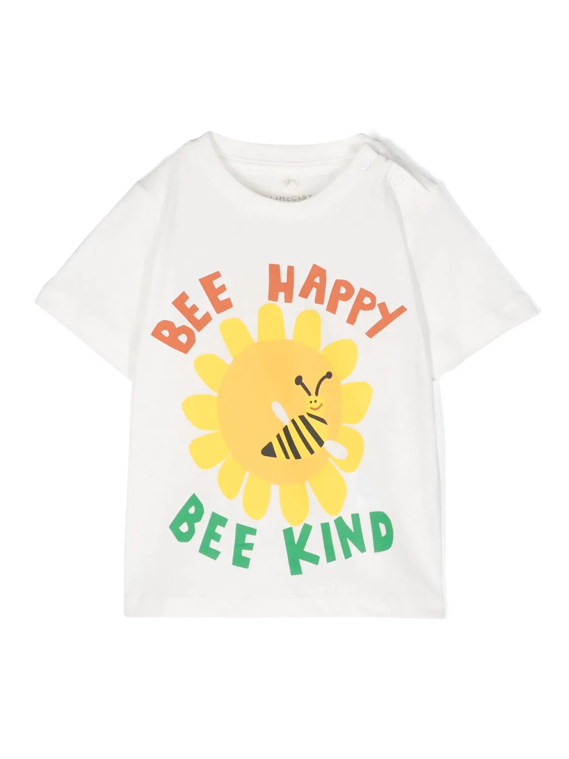 Футболка с принтом 'Bee Happy' Stella McCartney, нейтральные
