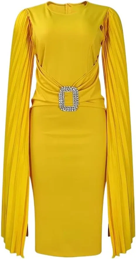 Женское платье с африканской накидкой Plus Size, Yellow