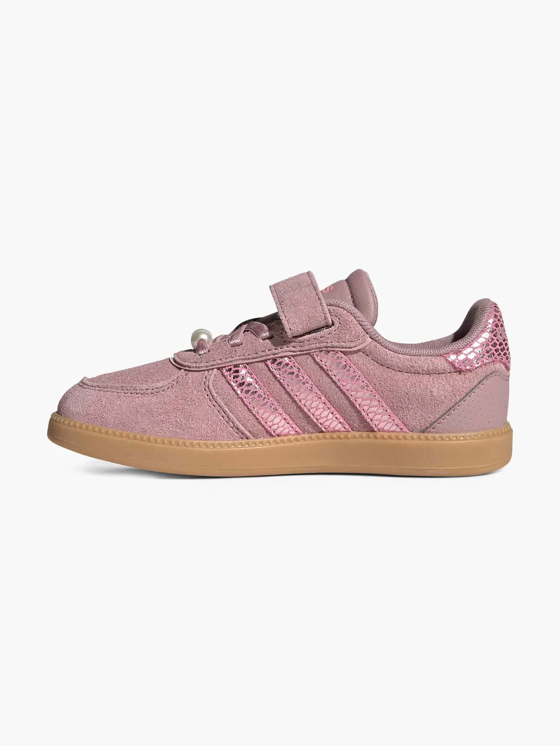 Детские кроссовки на шнуровке и липучке Adidas, фиолетовый — фото 3