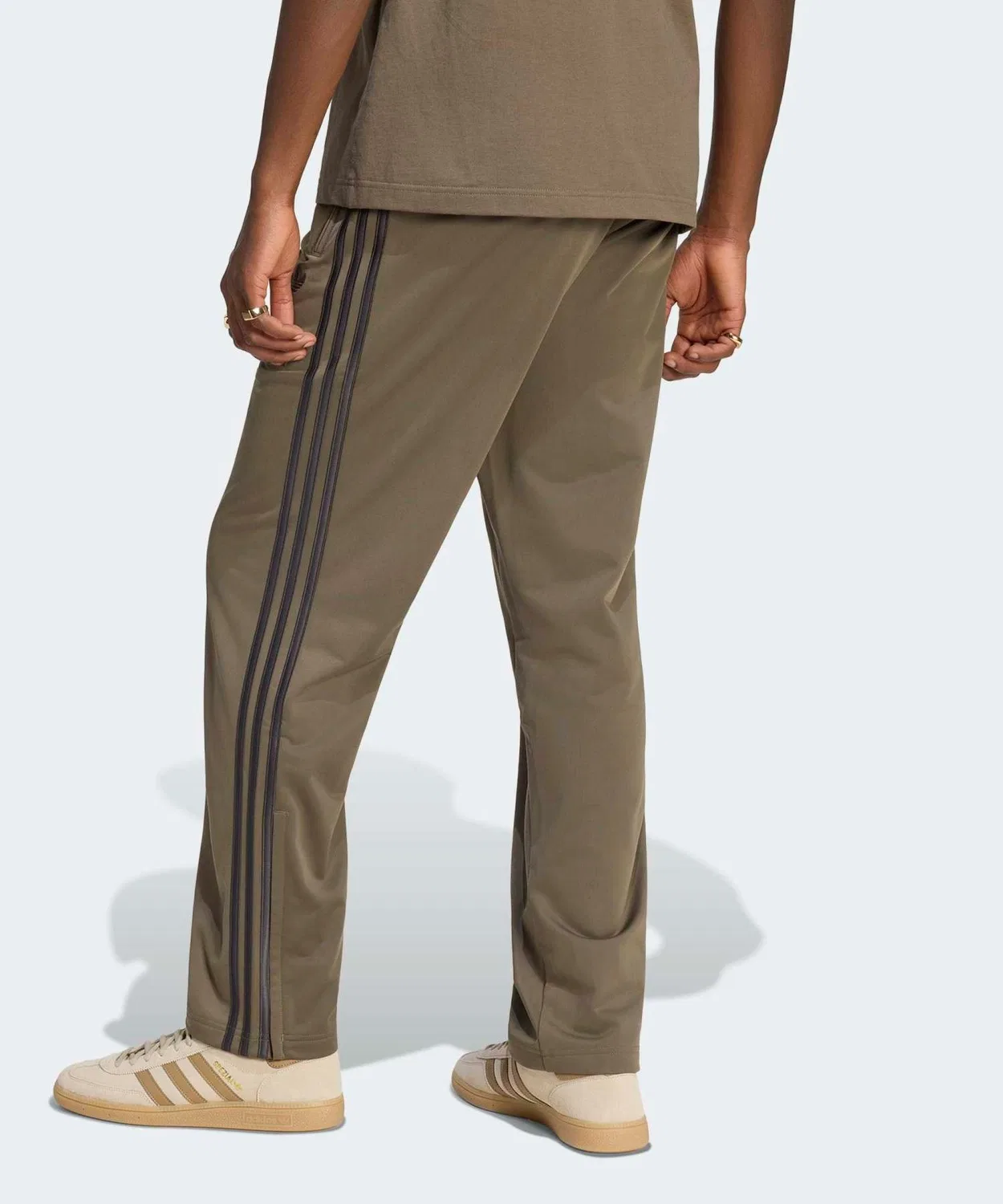 Мужские спортивные брюки с регулируемым поясом Firebird Track Pants Adidas, Brown — фото 2