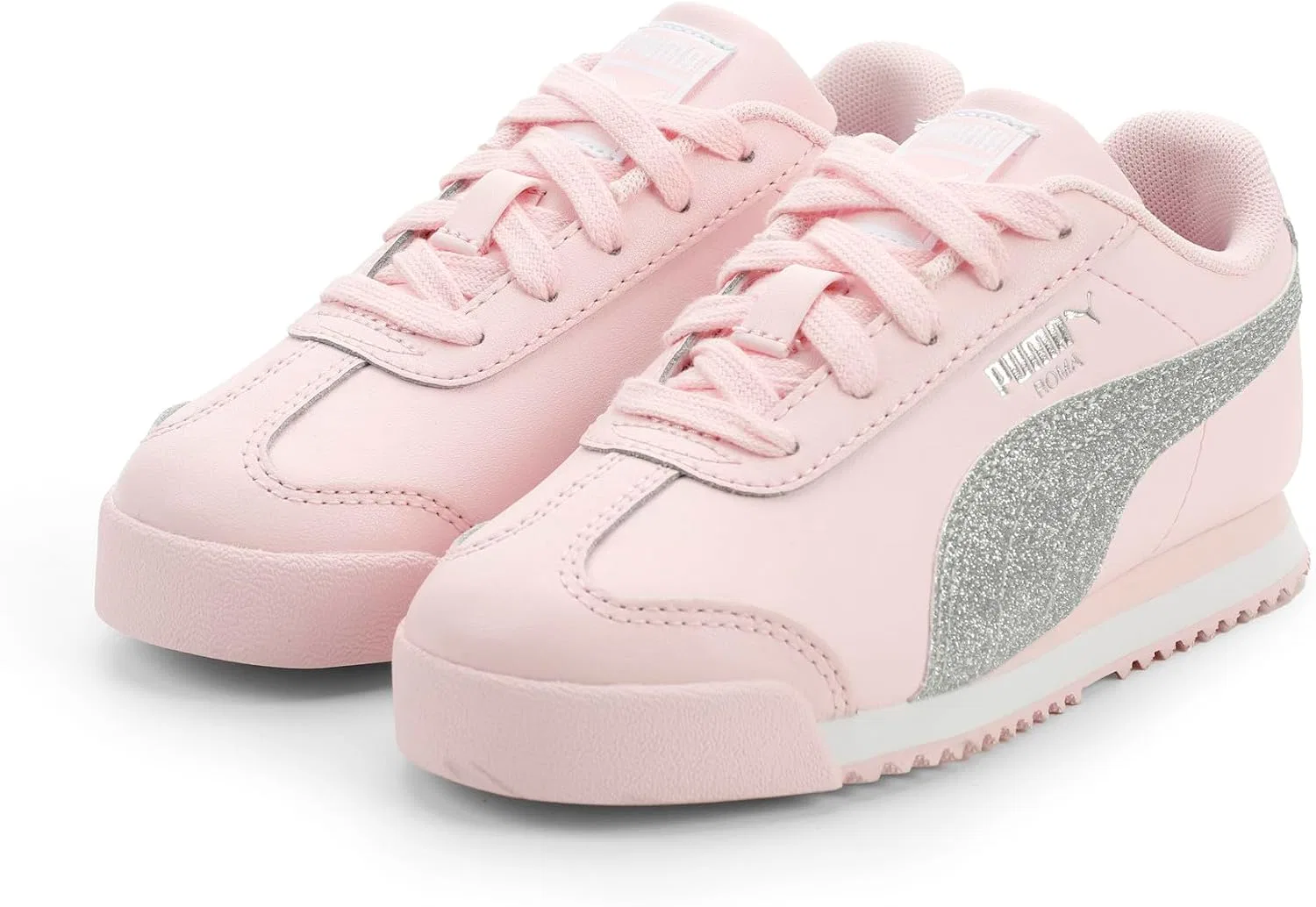Детские кроссовки для мальчиков PUMA Roma Kids, Whisp Pink-White-Silver — фото 3