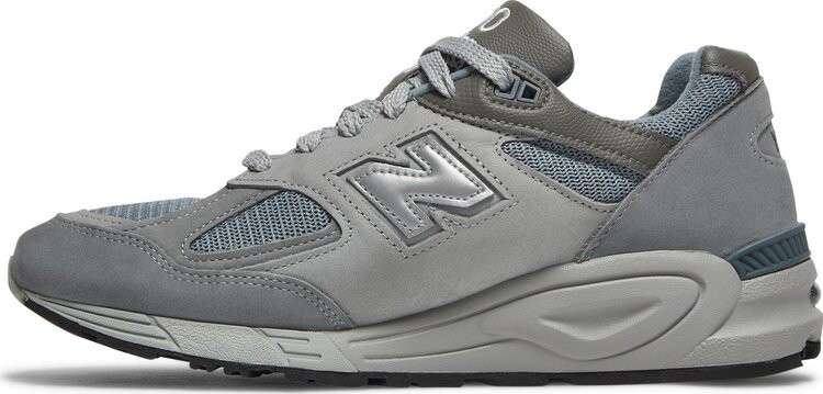 Кроссовки New Balance WTAPS x 990v2 Made In USA 'Grey', зеленый — фото 4