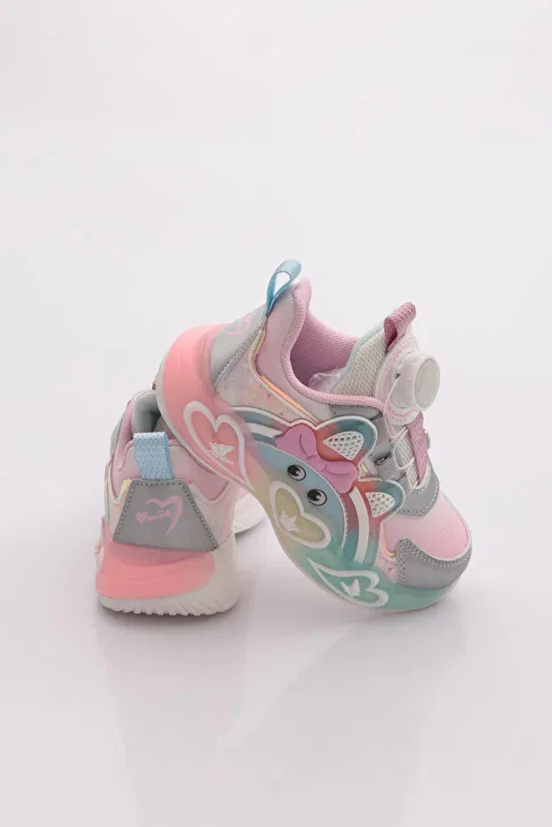 Детские кроссовки для девочек с подсветкой Marco Kids, Silver — фото 3