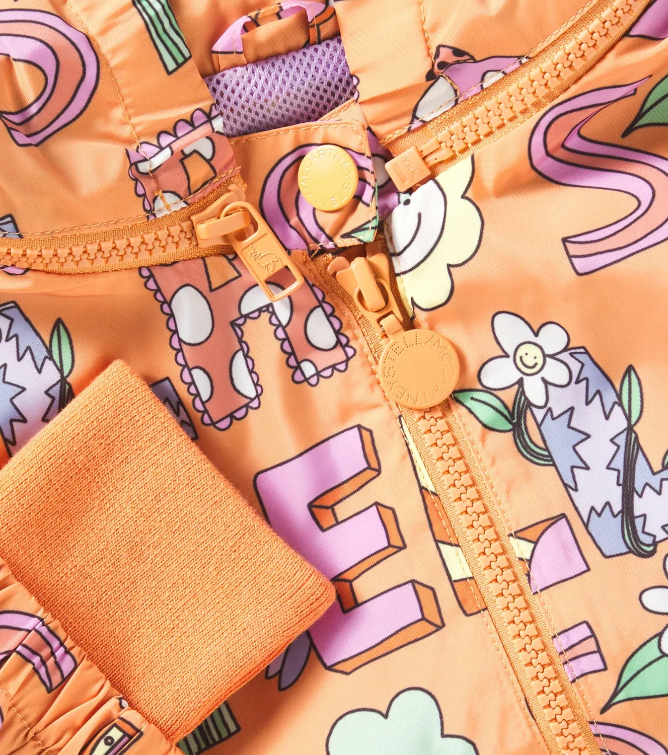 Легкая куртка с принтом Stella Mccartney Kids, оранжевый — фото 2