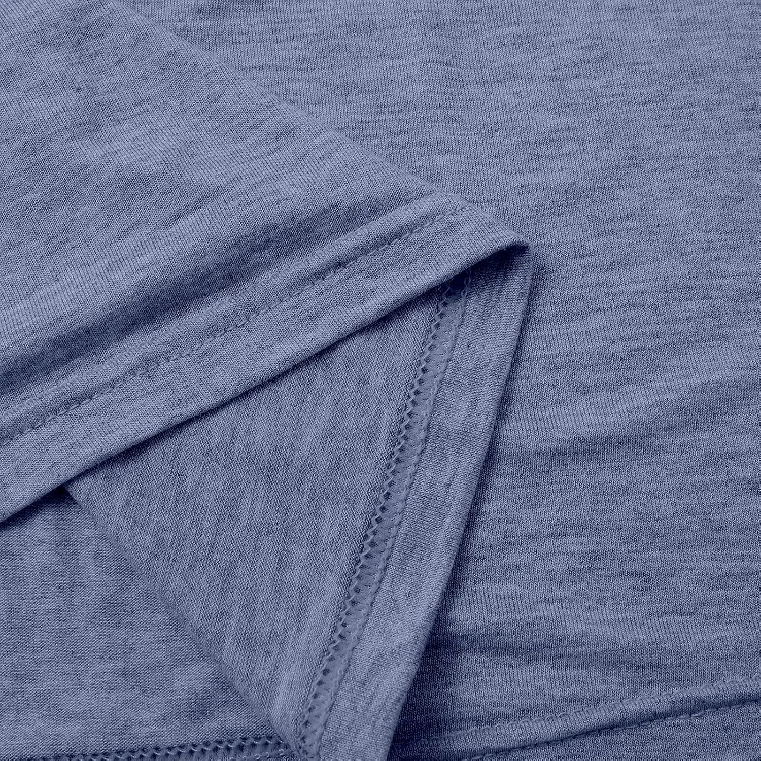Женское летнее платье-футболка без рукавов с карманом, Light Blue — фото 4