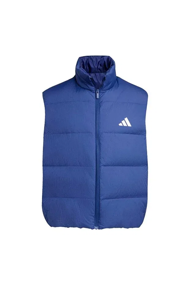 Мужской жилет с принтом Essentials Climawarm 3-Stripes Puffer Down Vest Adidas, Dark Blue