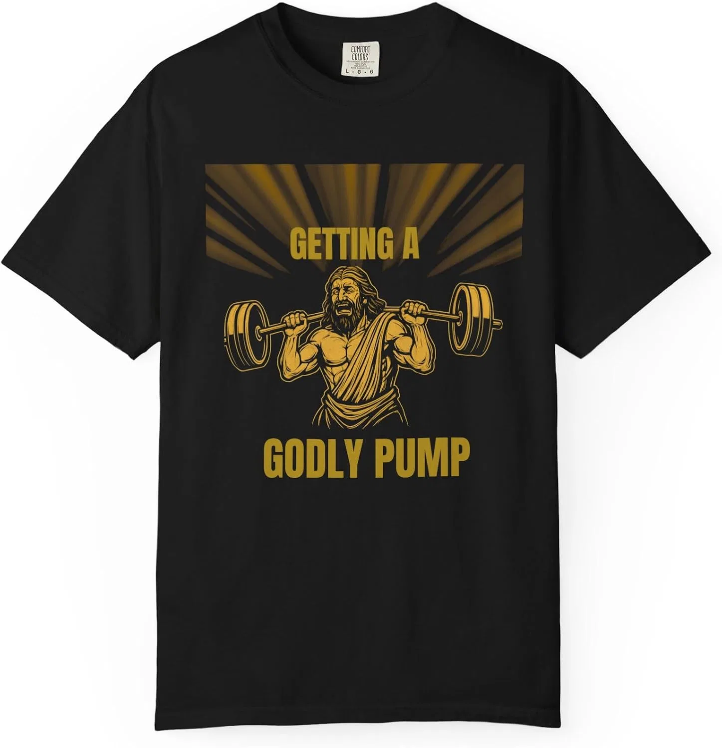 Футболка с принтом Godly Pump Comfort Colors 1717, Black