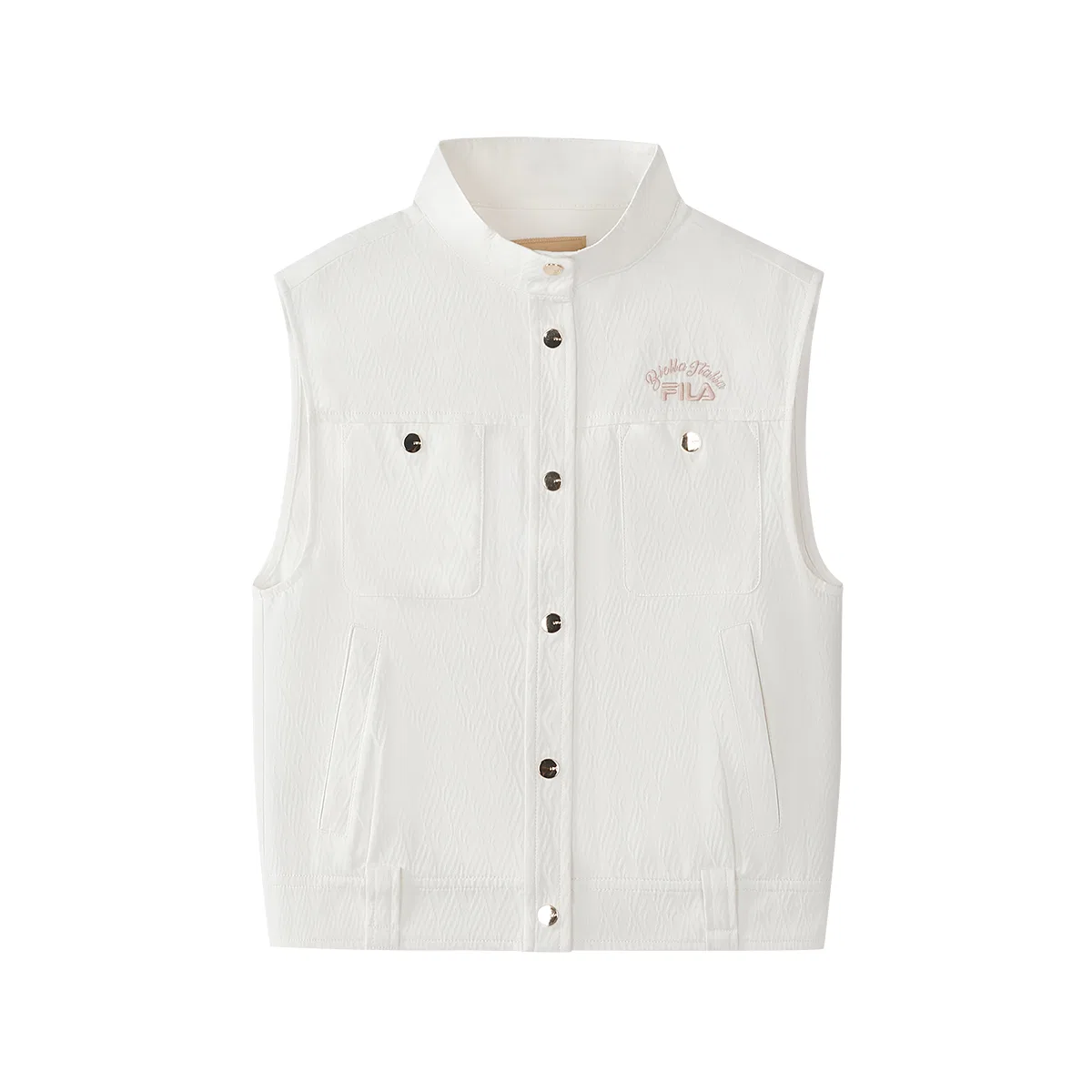 Детский жилет с воротником-стойкой FILA KIDS X MOLANDI, Cloud White