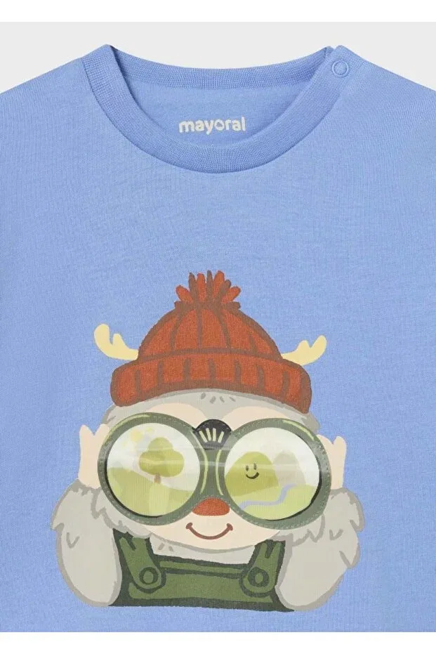 Детский лонгслив для мальчиков хлопковый Mayoral, Blue — фото 2
