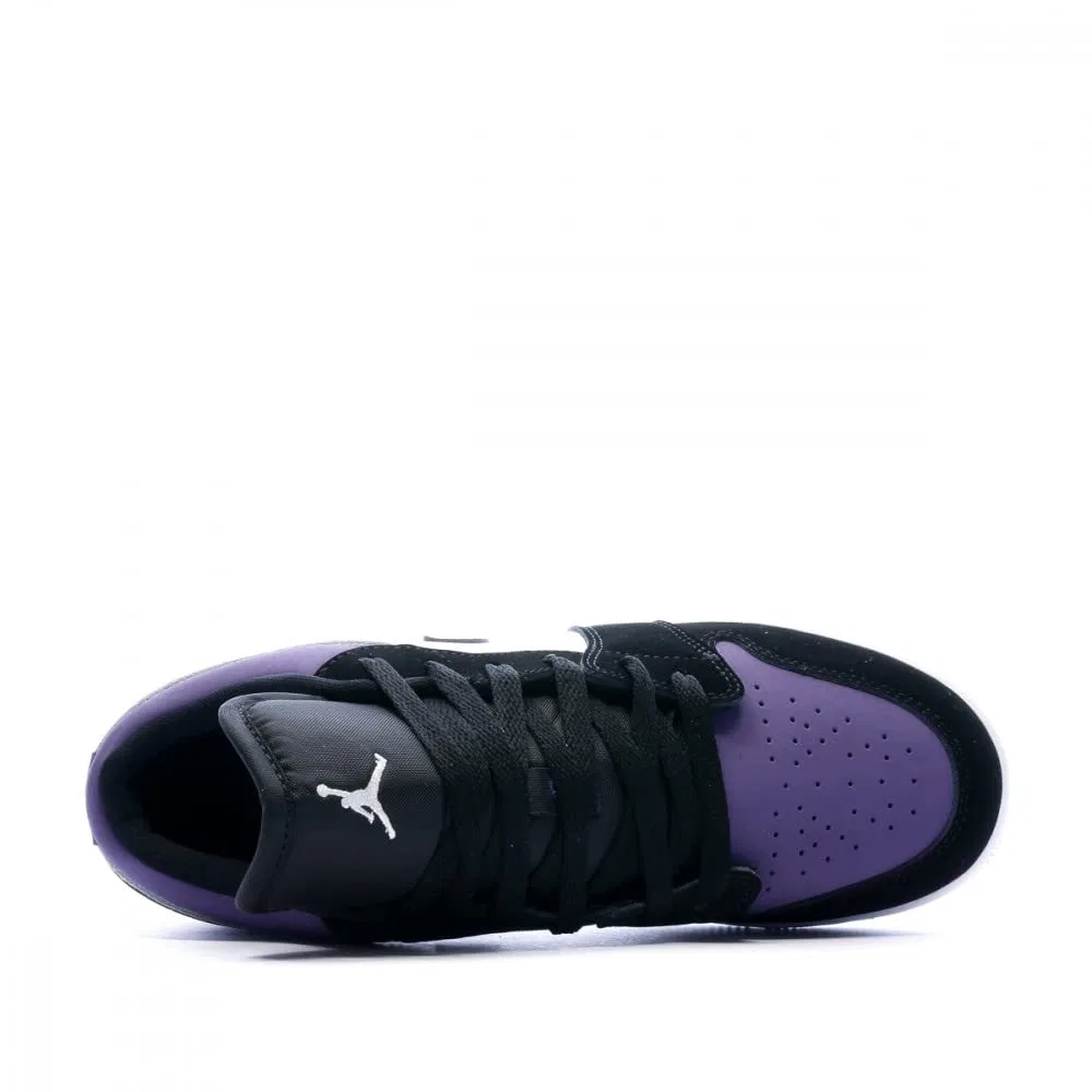 Детские баскетбольные кроссовки для мальчиков с принтом Air Jordan 1 Low NIKE, Nero — фото 4