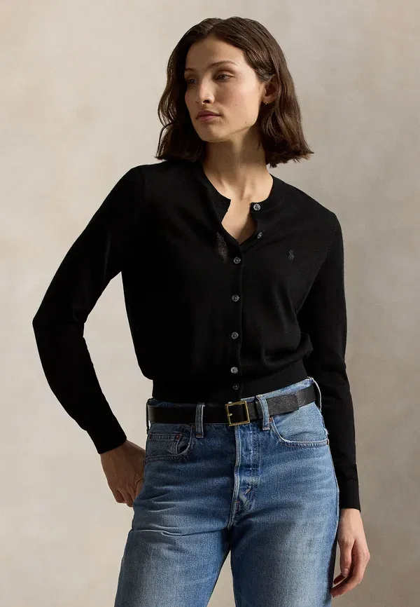 Кардиган из шерсти мериноса Polo Ralph Lauren, черный