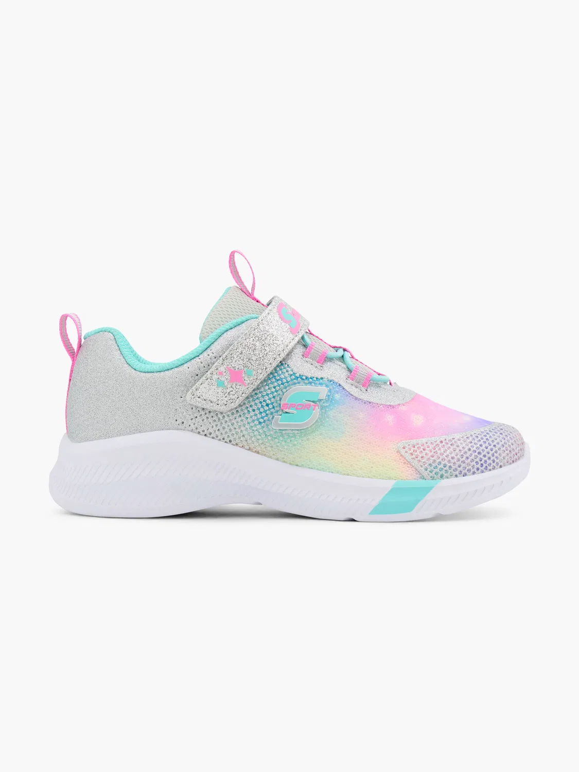 Детские кроссовки с подсветкой Skechers INFINITE HEART LIGHTS, серебристый