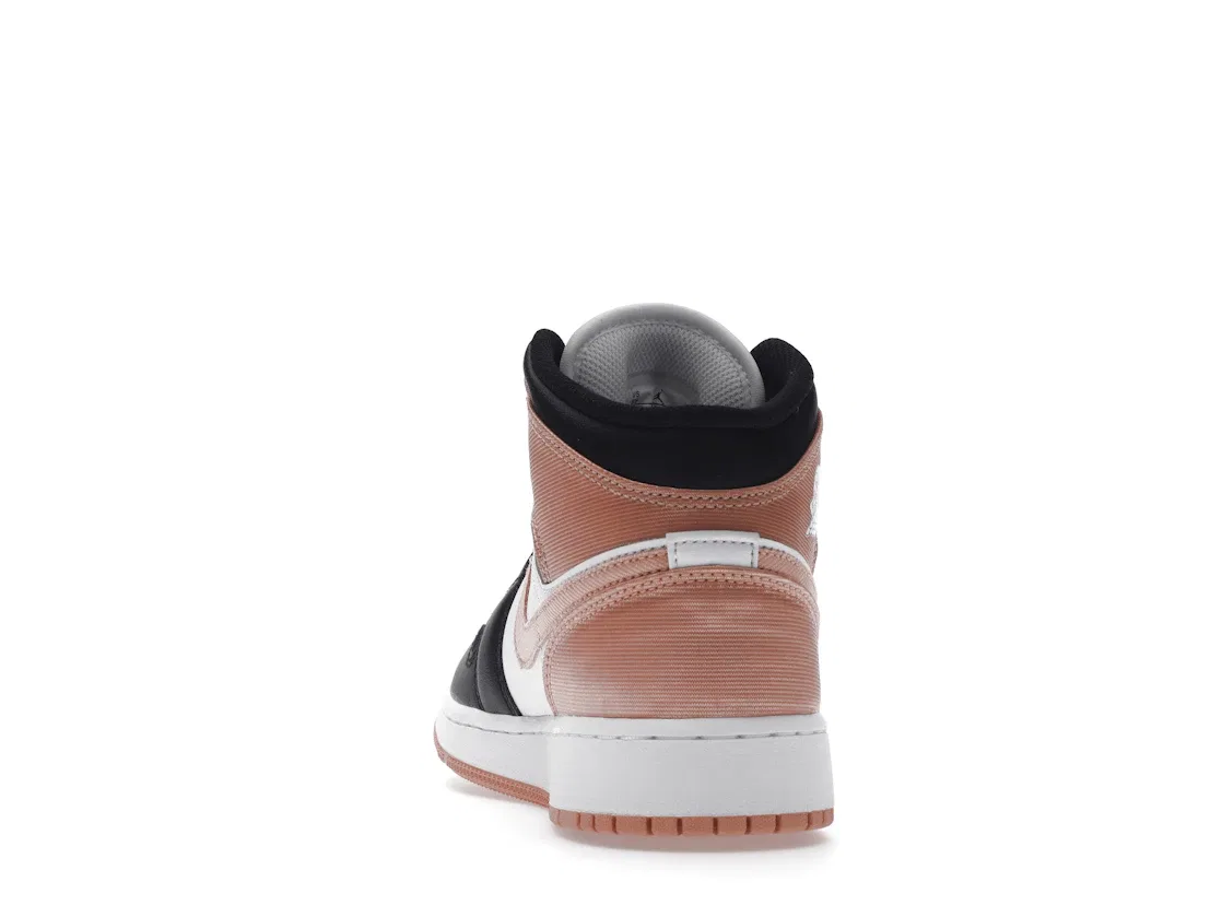 Детские кроссовки для активного отдыха Air Jordan 1 Mid, White/Black/Light Madder Root — фото 4