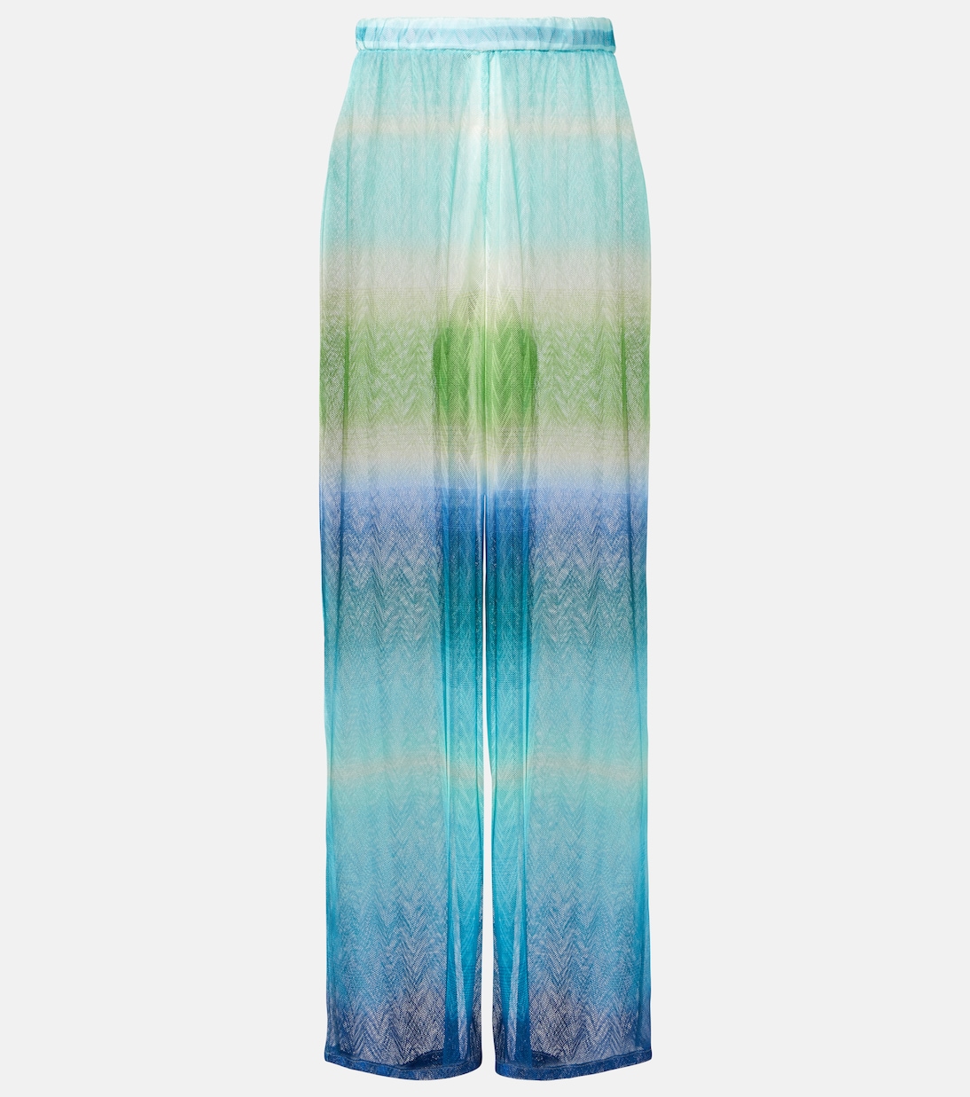 

Брюки палаццо Zig Zag Missoni, Multicolor blue and green gradient