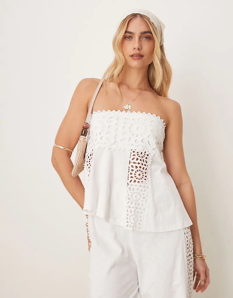 

Вязаный бандо ASOS DESIGN кремового цвета
