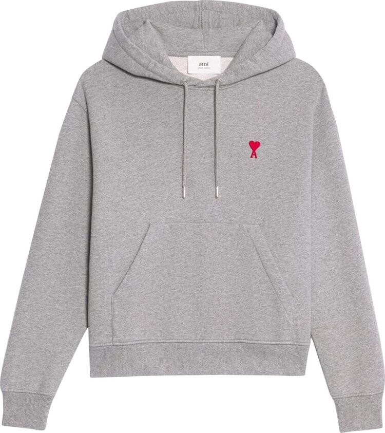 

Худи Ami Small Logo Hoodie 'Heather Grey', серый