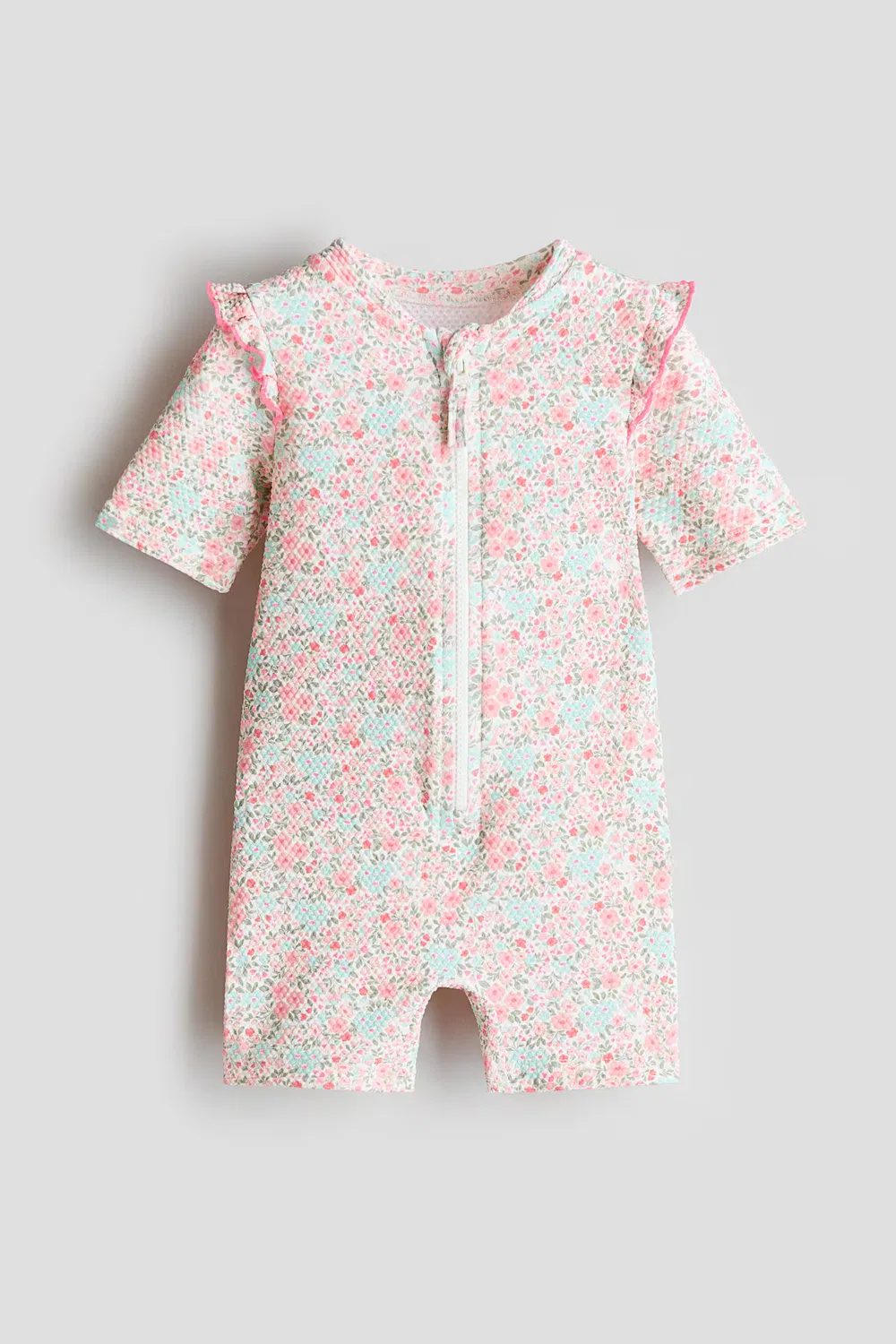 Купальник с защитой от ультрафиолета UPF 50 H&M, Hellrosa/Geblümt