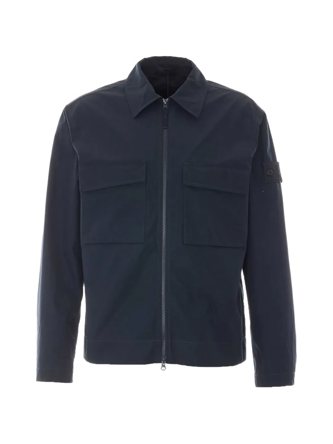 Рубашка-куртка из хлопка, синяя Stone Island, синий