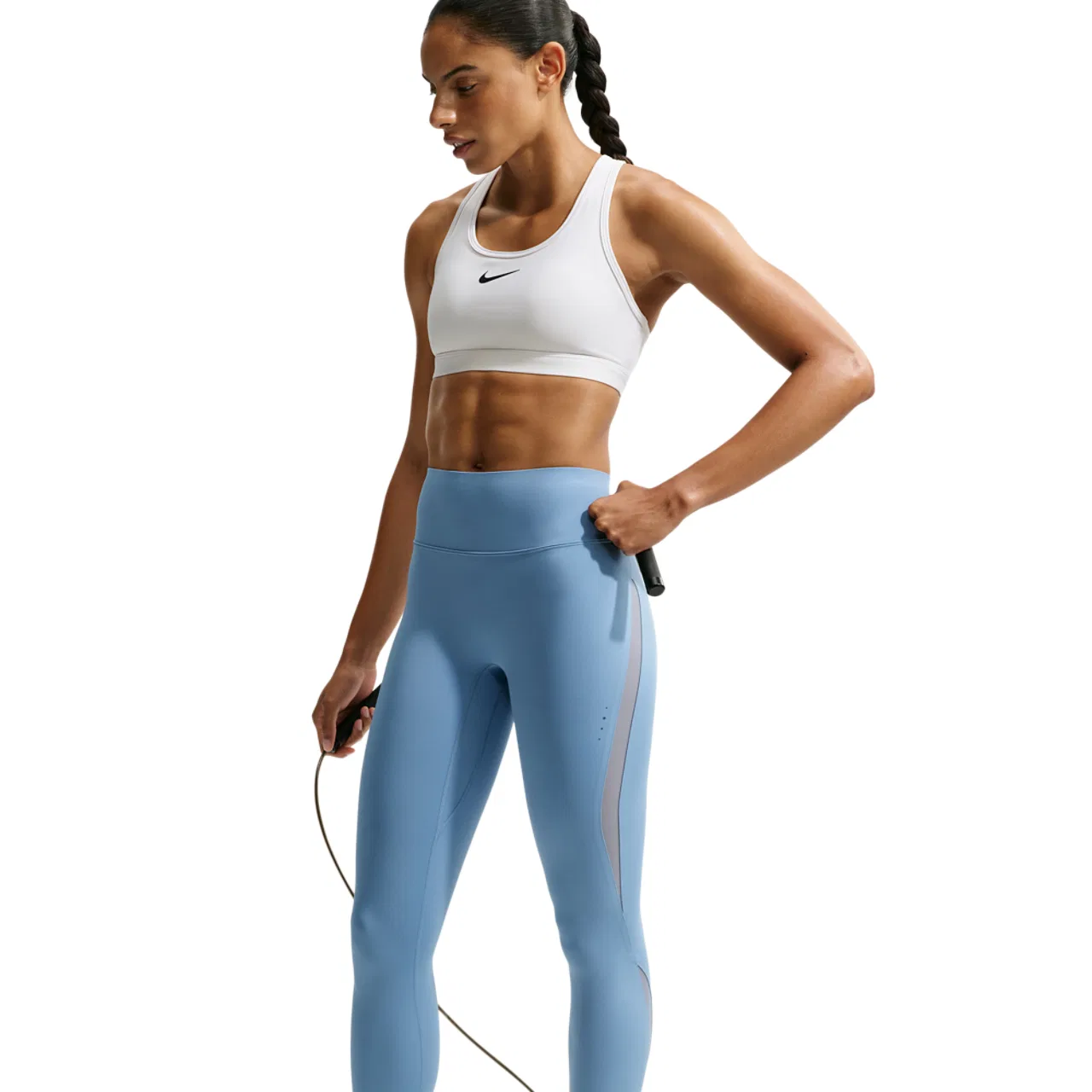 Женские леггинсы с высокой посадкой Nike Universal High Rise DF 7/8 Tight, Work Blue/Chambray/New Slate — фото 4
