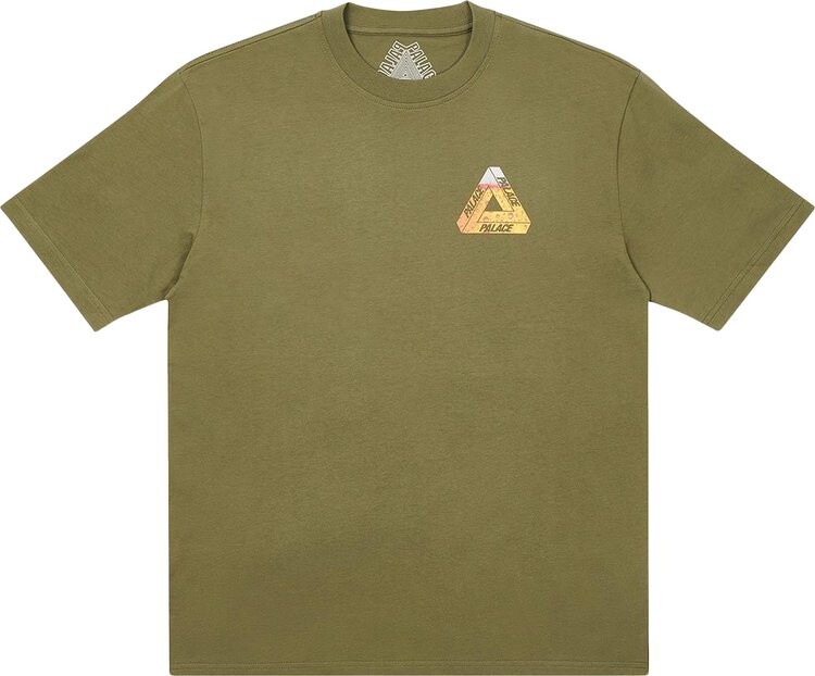 

Футболка Palace Tri-Lager T-Shirt 'Olive', зеленый