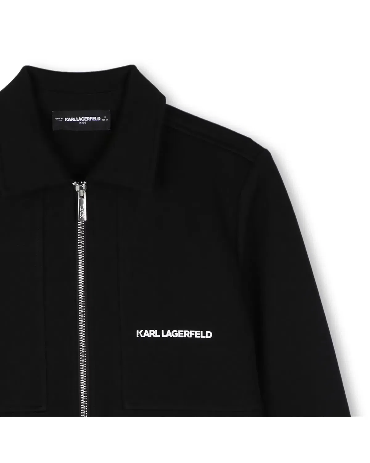 Детская куртка для мальчиков с принтом Karl Lagerfeld Kids, Negro — фото 2