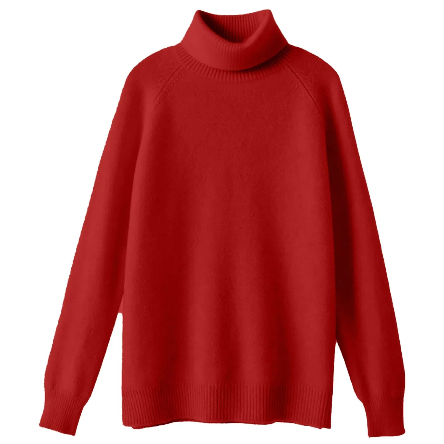 Женский свитер с длинным рукавом и высоким воротом Cashmere Sweaters for Women UK, Red — фото 4