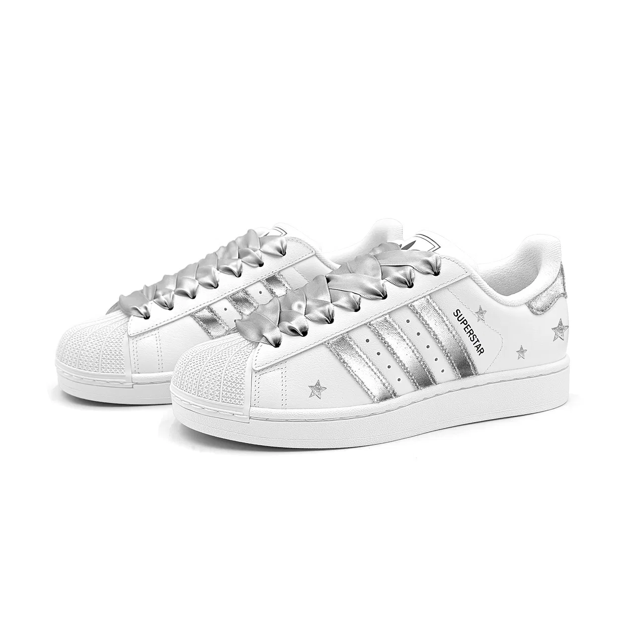 Детские кроссовки для скейтбординга с низким профилем Superstar 2 Adidas Originals, White Silver — фото 4