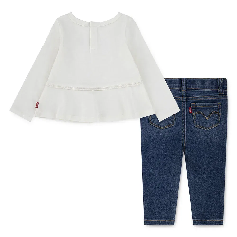Детский комплект для девочек с принтом Western set Levi's, Blue — фото 2