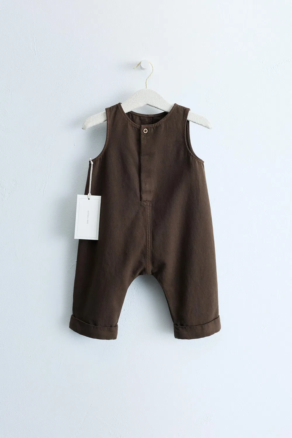 ZARA TIMELESS - Простой комбинезон из твила, Dark brown