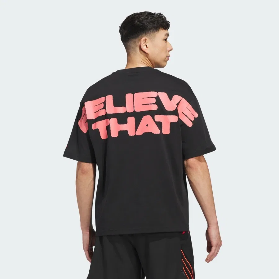 Футболка с принтом Anthony Edwards Believe That Tee adidas, Черный — фото 2