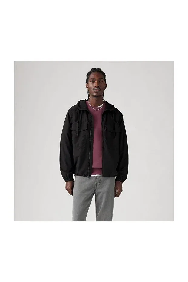 Мужской дождевик с капюшоном Levi'S, Black