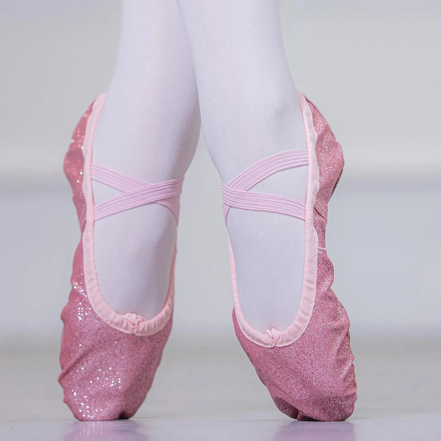 Детские балетки для девочек с раздельной подошвой, Pink — фото 3