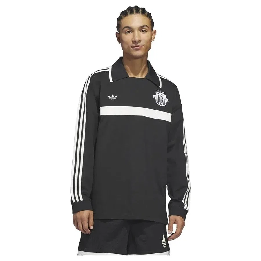 Полочная футболка adidas Rugby Polo, Черный — фото 3