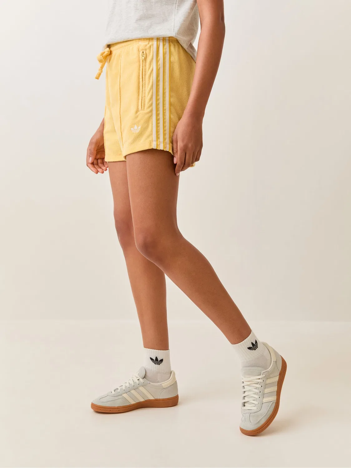 Шорты с махровой ткани Firebird, adidas Originals, желтые — фото 2