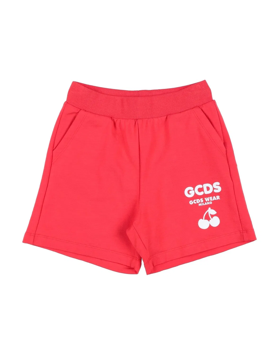 Детские шорты для девочек из флиса с логотипом Gcds, красный