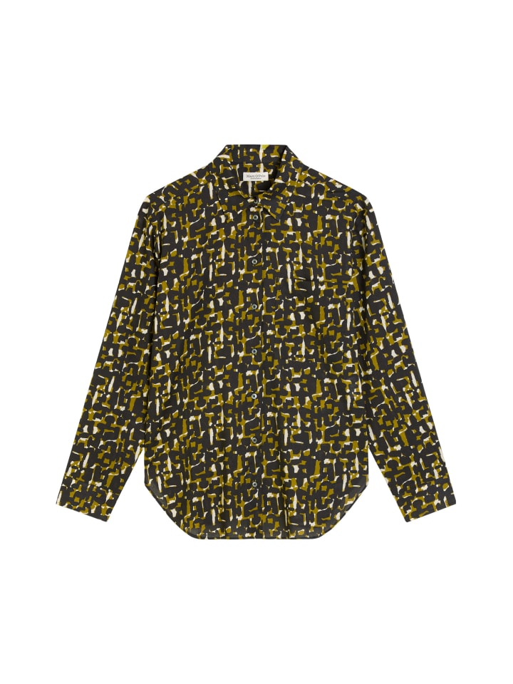 

Свободная блузка с принтом средне-зеленого цвета Marc O'Polo