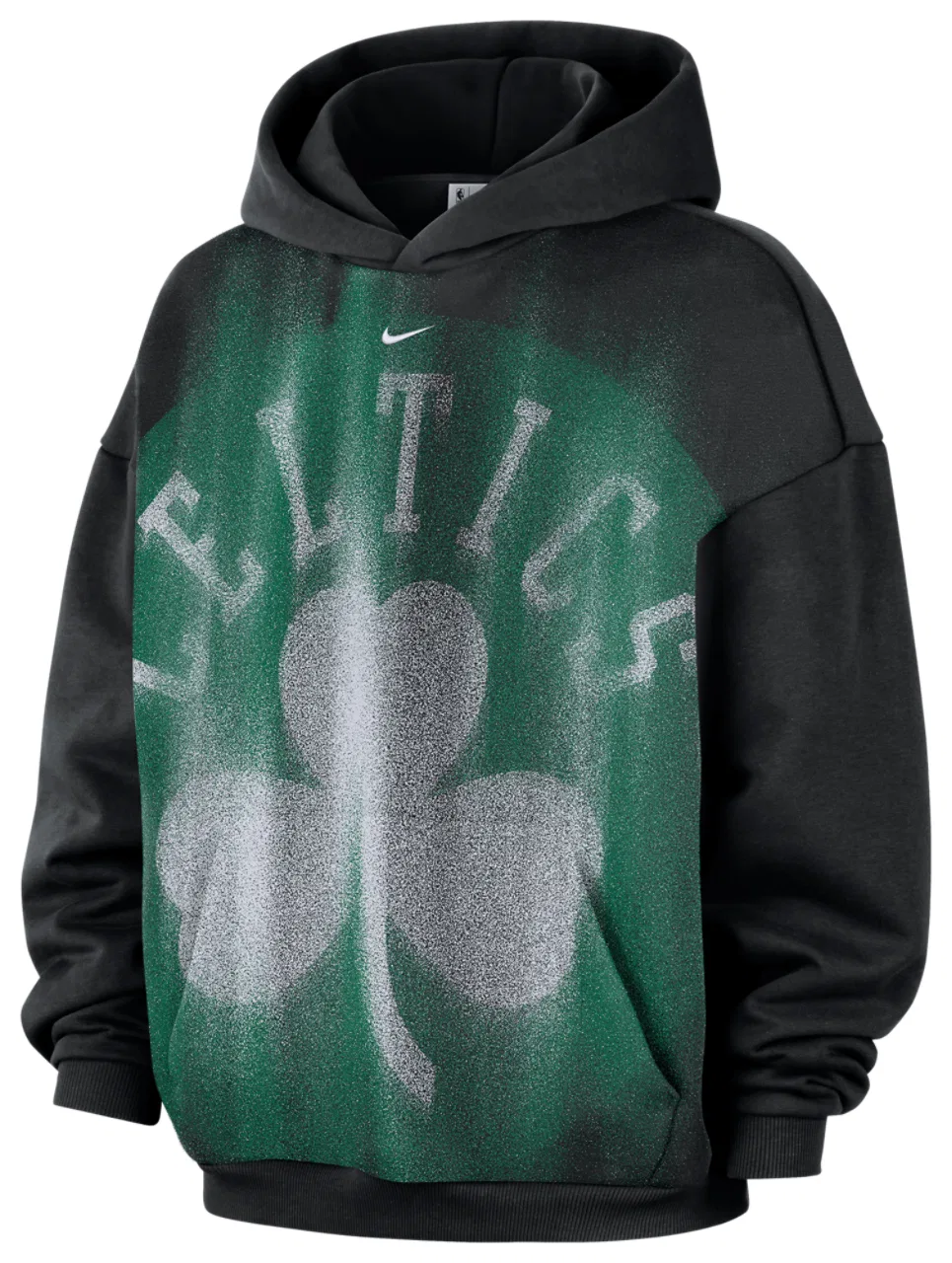 Мужское худи с технологией Therma-FIT Boston Celtics Basketball Icon Nike, черный/белый