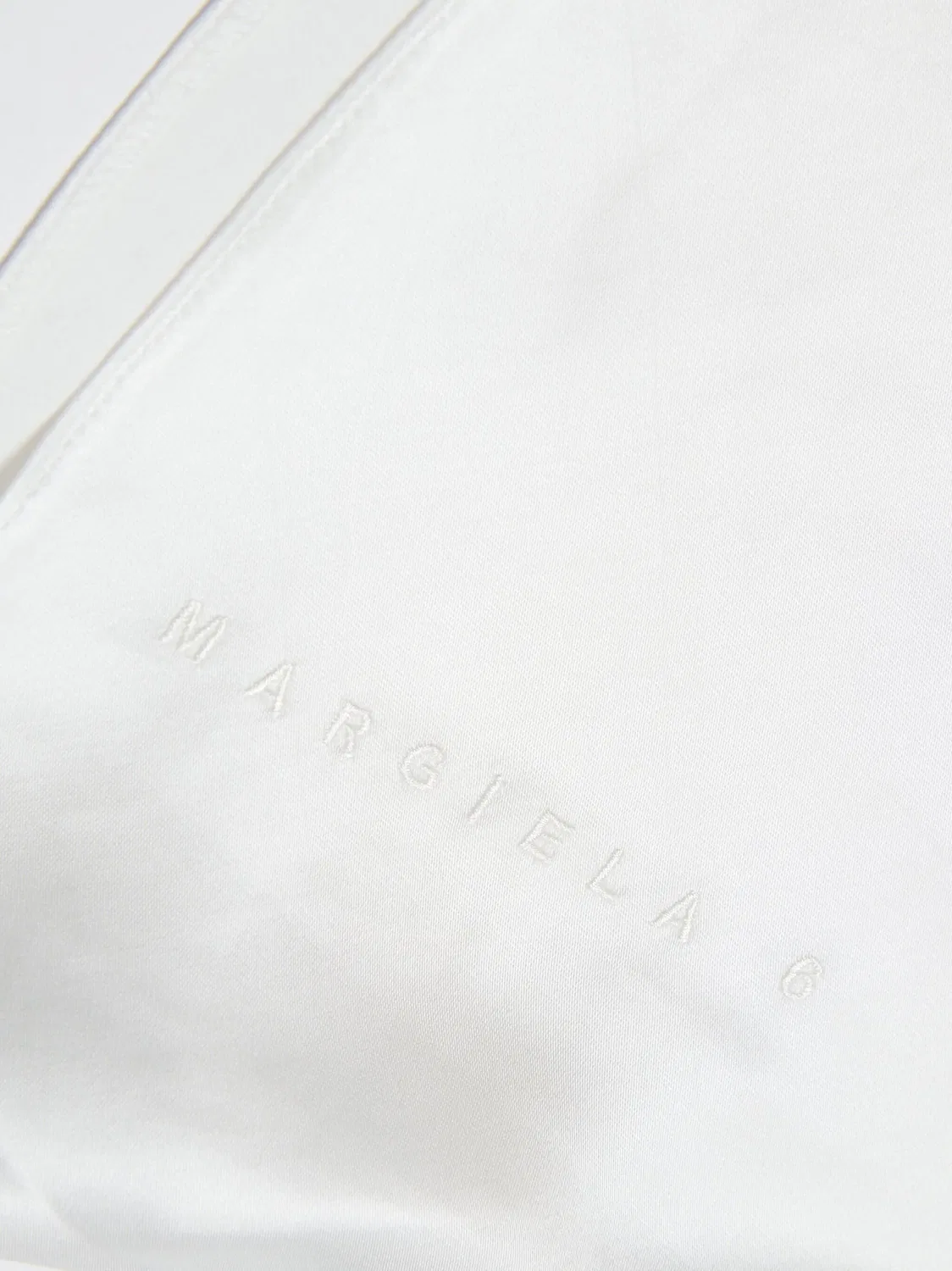 Безрукавная рубашка с вышитым логотипом MM6 Maison Margiela, белый — фото 2