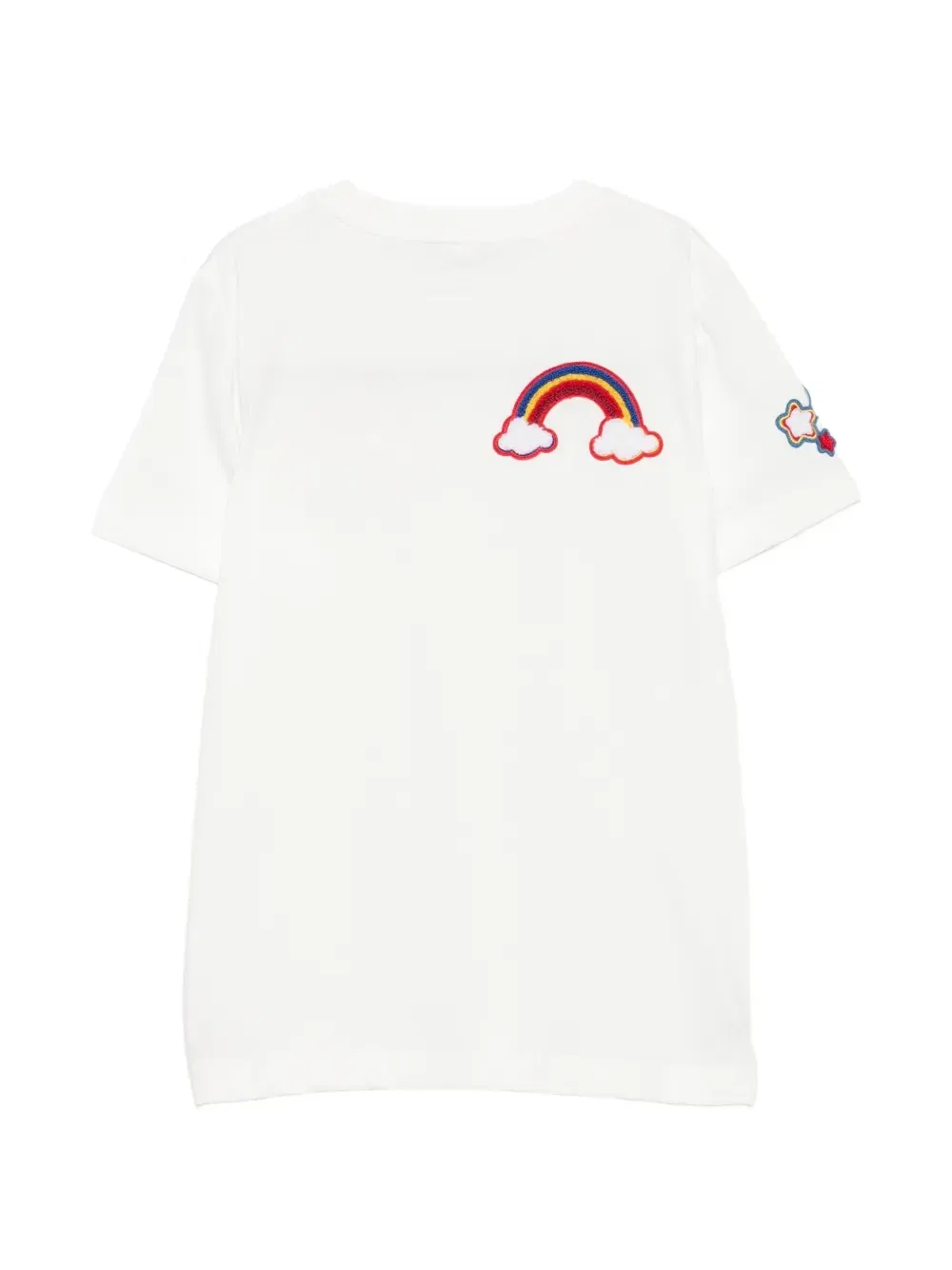 Футболка с нашивкой-логотипом и нашивкой-радугой Stella Mccartney Kids, белый — фото 2