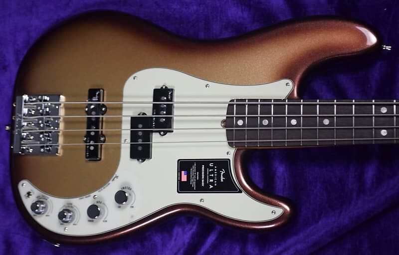 

Fender AM Ultra Precision, Мокко Бёрст / Палисандр American Ultra P-Bass