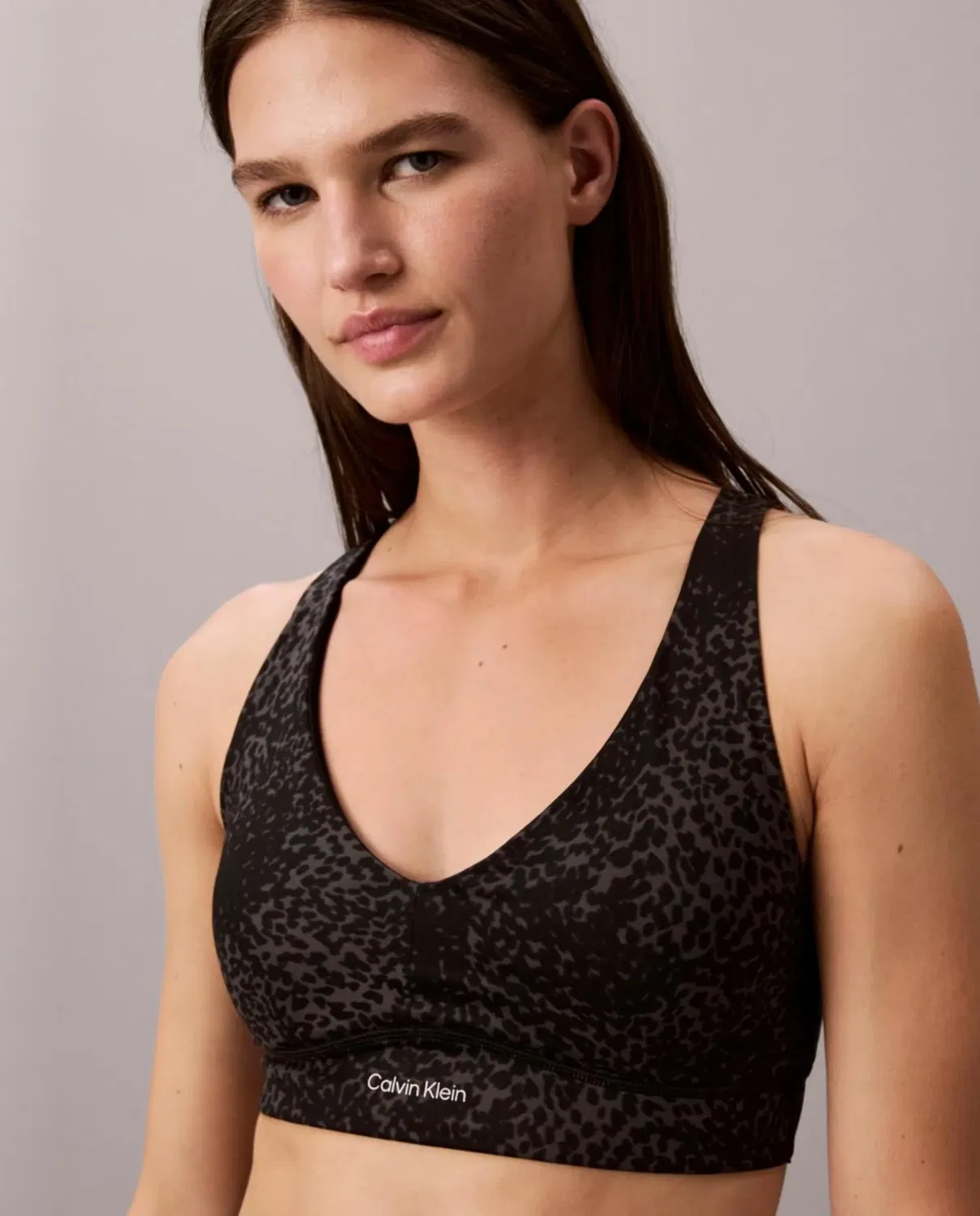 Женский спортивный бюстгальтер с треугольным вырезом Calvin Klein, Negro