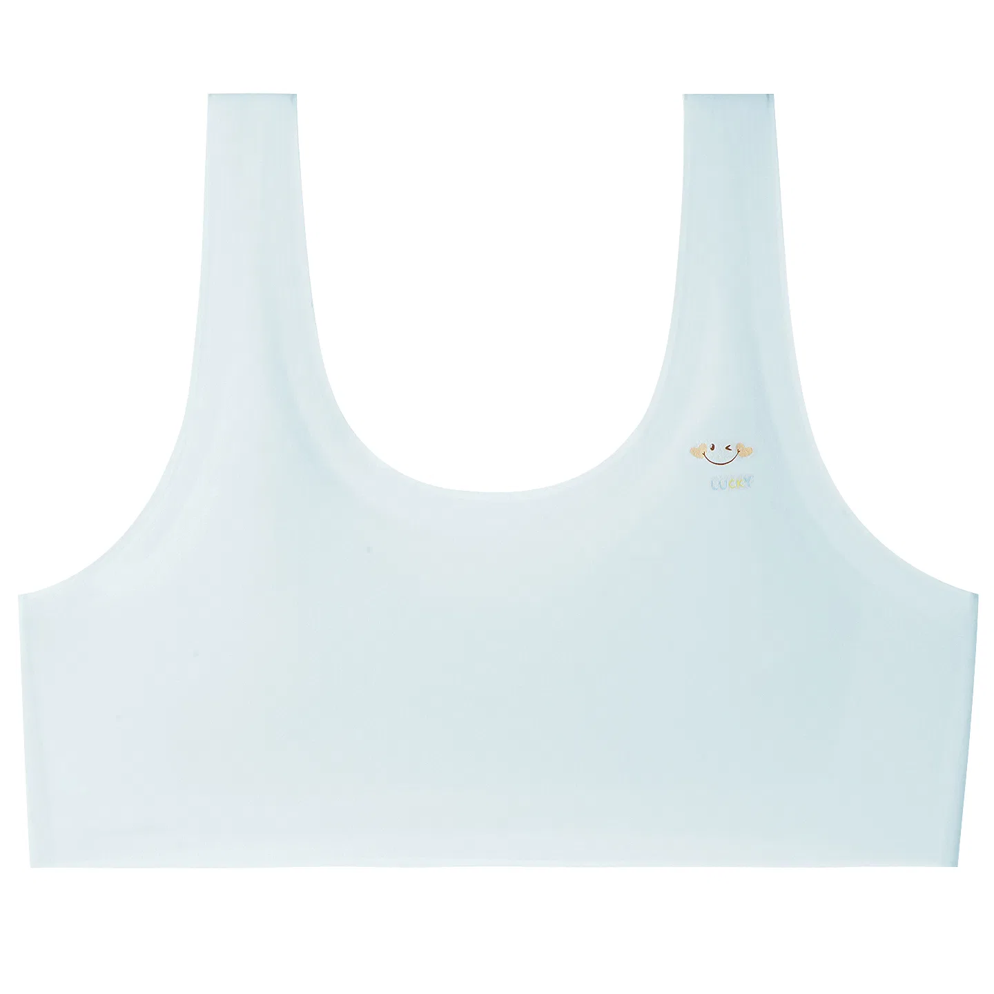 Детское бюстгальтер для девочек с фиксированной чашкой Red bean, Light Water Blue