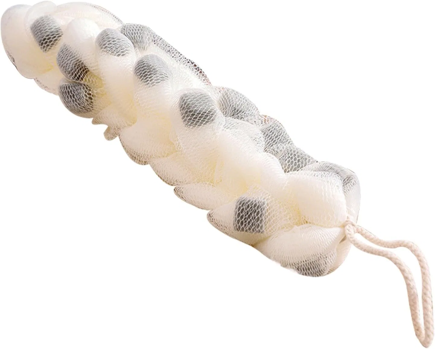 Мочалка для душа, эластичная, Generic, 31,5x6,5 см, Grau