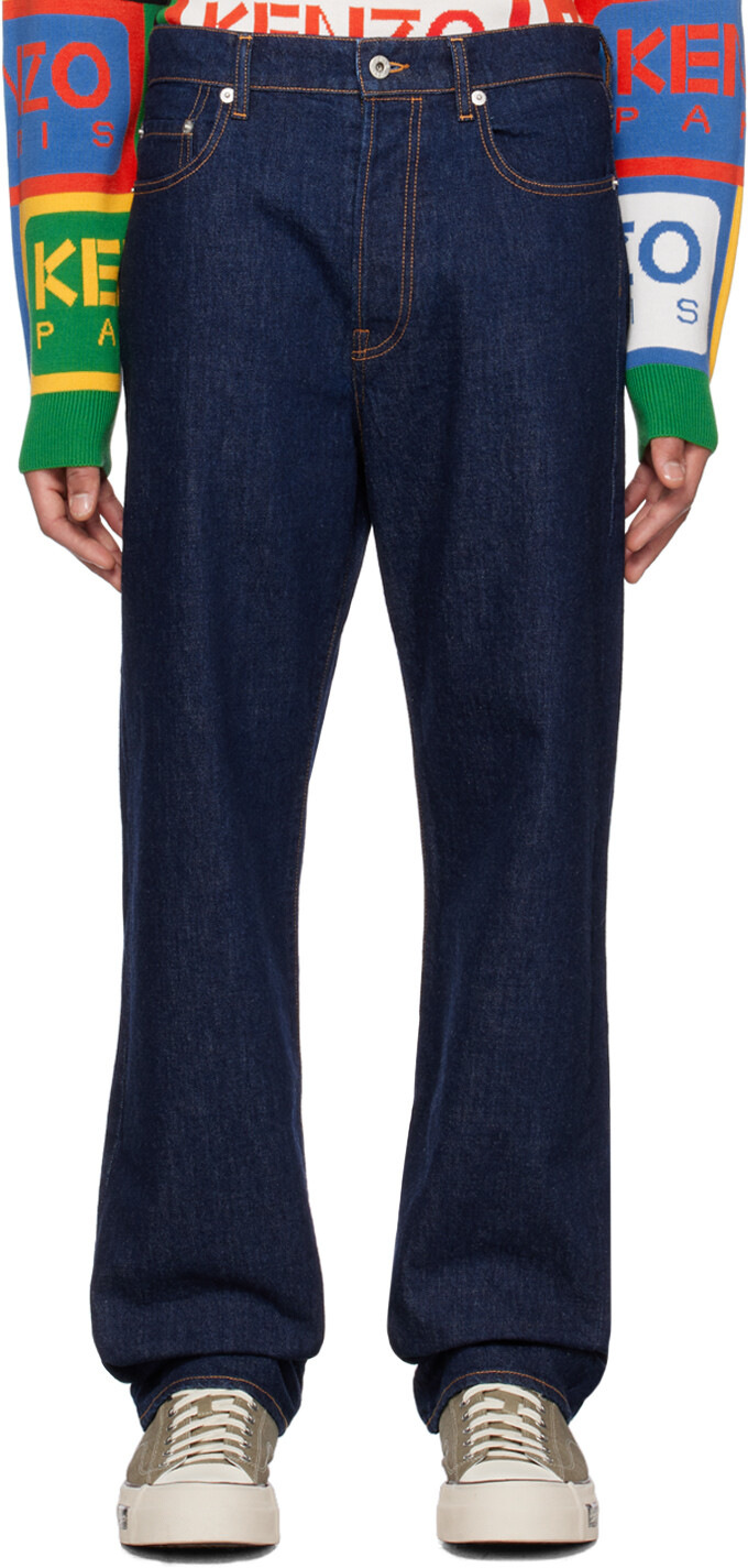 

Blue Kenzo Paris Asagao Jeans, Черный, Blue Kenzo Paris Asagao Jeans