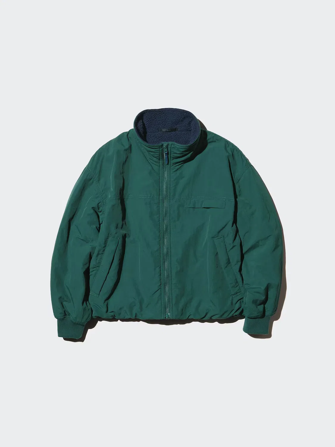 Куртка Uniqlo Stand Collar Fleece, 55 бирюзовый — фото 4