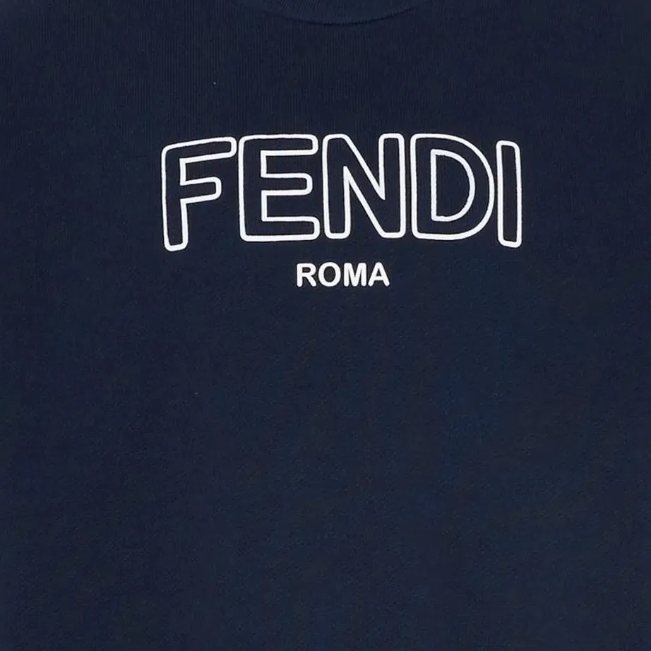 Детский свитшот с круглым вырезом Moderate FENDI, Blue — фото 4